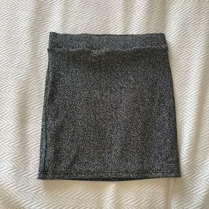 Forever 21 Black & Silver Sparkle Skirt